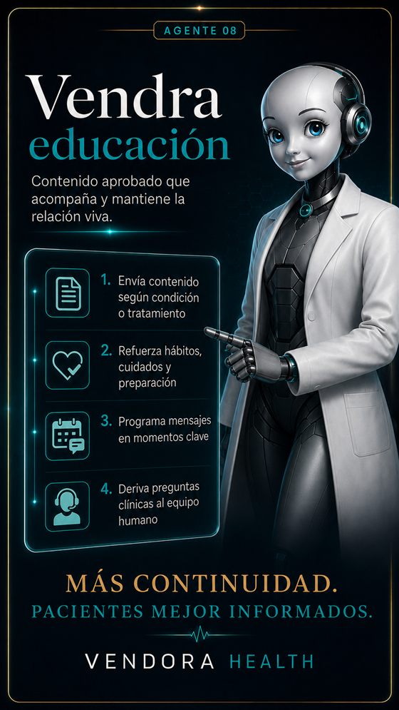 Agente de educación: envía contenido de salud aprobado por el equipo